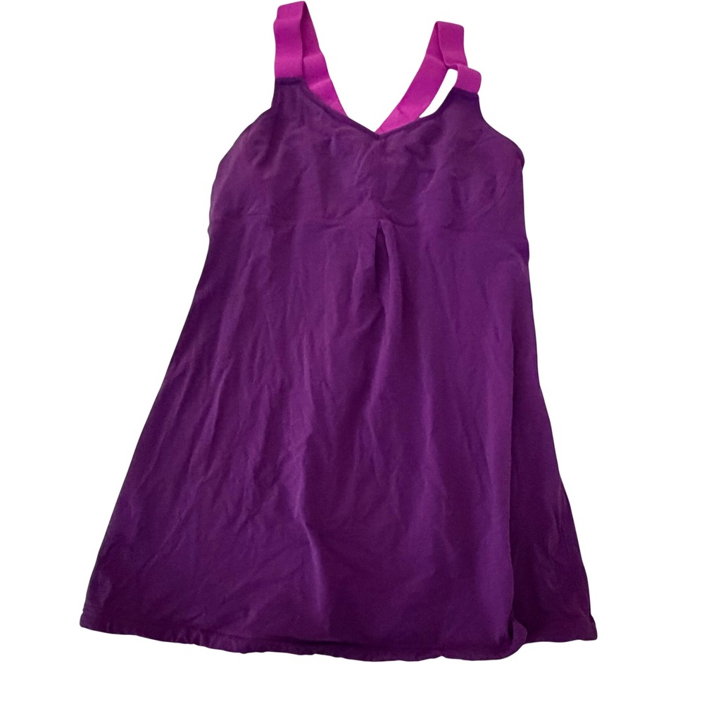 Lucy Activewear Lucytech Purple Pink Crossback Shelf Bra Tank Top Womens Medium